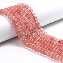 Cherry Quartz Smooth Rondelle Beads Size 5x8mm 15.5'' Strand