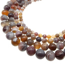 Botswana Agate Smooth Round Beads 6mm 8mm 10mm 12mm 15.5" Strand