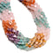 01 Multi-color Gemstone Smooth Cube Shape Beads Size 4mm 15" Strand