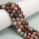 Natural Mexican Crazy Lace Agate Smooth Round Beads 6mm 8mm 10mm 15.5'' Strand