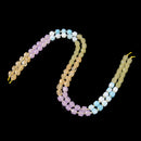 11 Gradient Multi-color Gemstone Faceted Cube Beads Size 6-7mm 15" Strand