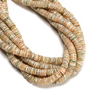 Multi-color Mother of Pearl MOP Shell Heishi Disc Beads Size 1.5x7.5mm 15.5" Std