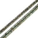 Natural African Turquoise Heishi Disc Beads Size 1.5x4mm 1.5x6mm 15" Strand