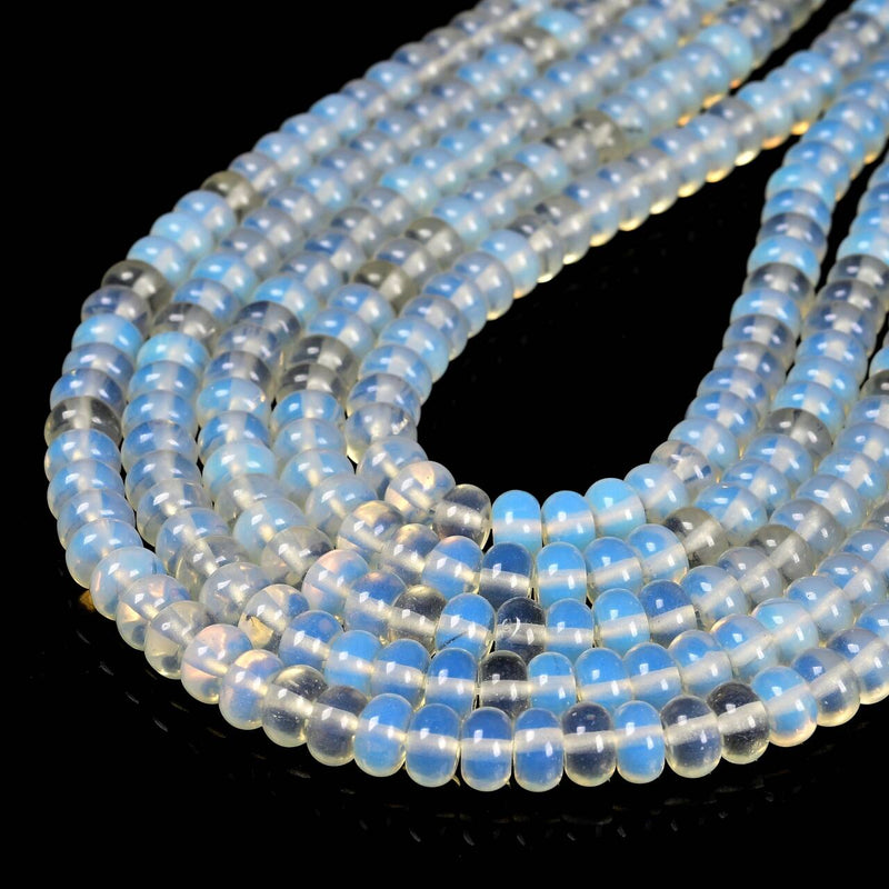 Opalite Smooth Rondelle Beads Size 5x8mm 15.5'' Strand