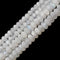 Natural White Rainbow Moonstone Faceted Rondelle Beads 4x6mm 5x8mm 15.5" Strand
