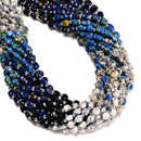 03-Gradient Multi-color Gemstone Faceted Coin Beads Size 6mm 15.5" Strand