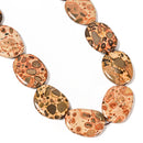 Natural American Picture Jasper Flat Slab Slice Beads Size 30x40mm 15.5" Strand