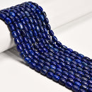 Natural Lapis Lazuli Barrel Drum Shape Beads Size 6x8mm 15.5" Strand