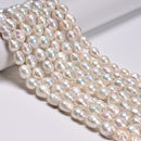 Natural White Fresh Water Pearl Baroque Drop Beads 9-11x12-13mm 16'' Strand
