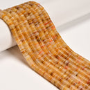 Natural Yellow Jade Heishi Disc Beads Size 1.5x4mm 1.5x6mm 15" Strand