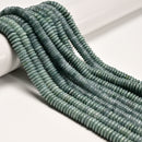 Natural Jadeite Jade Smooth Rondelle Disc Beads Size 2-3x9mm 15.5" Strand