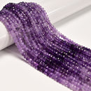 Gradient Natural Amethyst Faceted Rondelle Beads Size 4x6mm 15.3" Strand