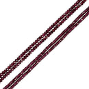 Natural Purple Garnet Faceted Rondelle Beads Size 1.5x3mm 3x4mm 15.5" Strand