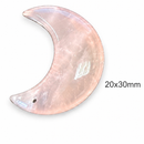 Natural Rose Quartz Crescent Moon Shape Charm Pendant Size 20mm -30mm Sold PC