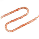 Natural Gradient Sunstone Faceted Round Beads Size 2mm 3mm 4mm 15.5" Strand