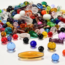 Mix Colorful Crystal Glass Various Shapes Loose Beads Sold by 3oz & 8oz Per Bag