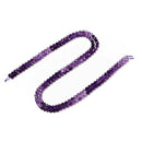 Natural Gradient Amethyst Faceted Round Beads Size 4mm 15.5" Strand