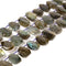 Natural Labradorite Faceted Trapezoid Shape Beads 10x12mm-12x15mm 15.5'' Strand