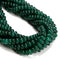 Dark Emerald Green Color Dyed Jade Smooth Rondelle Beads Size 5x8mm 15.5''Strand