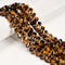 Natural Yellow Tiger Eye Faceted Spiral Twist Beads Size 8mm 15.5'' Strand