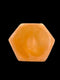Orange Selenite Crystal Hexagon Dish Charging Energy Bowl Approx 5" Inches