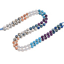 08 Gradient Multi-color Gemstone Faceted Coin Beads Size 6mm 15.5" Strand