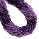 Gradient Natural Amethyst Faceted Cube Beads Size 4mm 15.5'' Strand