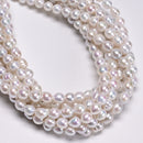 Natural White Fresh Water Pearl Baroque Drop Beads Size 7-8mm 15.5'' Strand