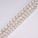 White Fresh Water Pearl Off Round Shape Beads 9-10mm 11-12mm 12-14mm 15.5'' Strd