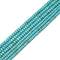 Blue Turquoise Smooth Rondelle 3x4mm 4x6mm 5x8mm 15.5" Strand