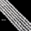 Natural Cloudy Clear Quartz Smooth Round Beads Size 6mm 8mm 15.5" Strand