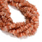 Natural Sunstone Center Drill Pebble Nugget Chips Beads 10-13mm 15.5'' Strand