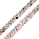 02 Natural Morganite Smooth Round Beads Size 6mm 8mm 15.5" Strand