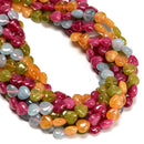 Multi-color Tourmaline Color Dyed Jade Heart Shape Beads Size 10mm 15" Strand
