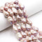 Natural Purple Fresh Water Pearl Baroque Flame Ball 13-16x22-28mm 15.5'' Strand