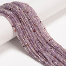 Natural Super Seven Faceted Rubik's Cube Beads Size 2mm 15.5'' Strand