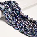 Grade A Peacock Fresh Water Pearl Baroque Shape Beads 15-21x21-26mm 15.5" Strand