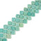 Natural Blue Green Amazonite Four Clover Leaf Beads Size 18mm 15.5'' Strand