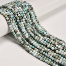 Natural Multi-color Larimar Faceted Cube Shape Beads Size 4mm 15.5'' Strand