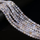 Light Blue Chalcedony with Golden Matrix Smooth Round 6mm 8mm 10mm 15.5" Strand