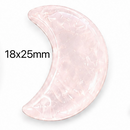 Natural Rose Quartz Crescent Moon Shape Charm Pendant Size 20mm -30mm Sold PC