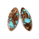 Bronzite Turquoise Pendant Earrings Size 20x50mm Sold Per Pair