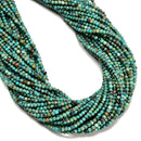 03 Natural Genuine Turquoise Smooth Round Beads Size 3mm 16" Strand