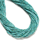 Grade A Natural Light Blue Turquoise Smooth Round Beads Size 2.5-3mm 16" Strand