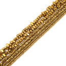 Titanium 14K Gold/Gray/Silver Hematite Irregular Nugget 1x3mm 3x6mm 15.5" Strand