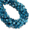 Apatite Color Dyed Jade Faceted Spiral Twist Beads Size 10mm 15.5'' Strand