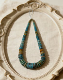 Natural Multi color Turquoise Graduated Rondelle Disc Beads Size 6-16mm 16" Strd