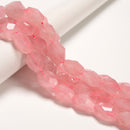 Grade AA Rose Quartz Faceted Nugget Chunk Beads 18x25mm 25x30mm 15.5" Strand