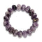 Natural Chevron Amethyst Carved Pumkin Beaded Bracelet Size 10x14mm 7.5'' Length