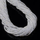 Natural White Topaz Faceted Rondelle Beads Size 1.5x2mm 15.5'' Strand